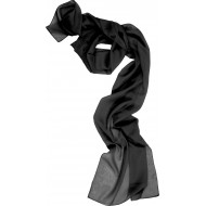 Foulard100% poliéster tipo seda,50 x 180 cms,negro
